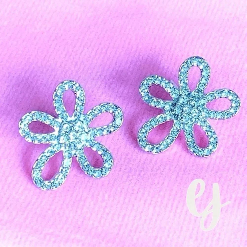 Brilliant Crystal Blossom Stud Earrings